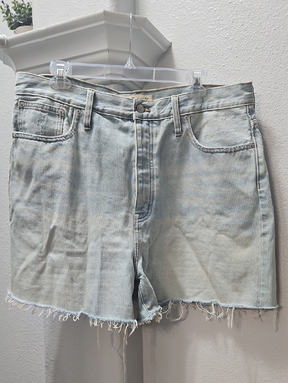Madewell Light Wash Cutoff Denim Shorts